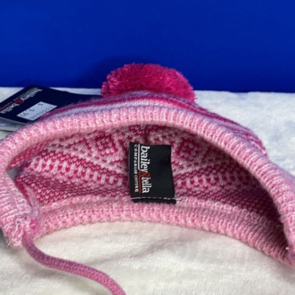 bailey&bella Dog Bailey Bella Pink Knit Dog Hat With Pom Poms Nwt